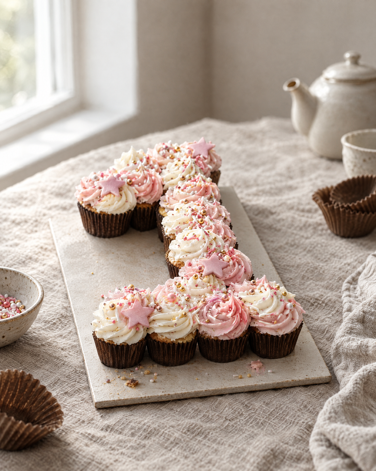 Cupcake Number Cake