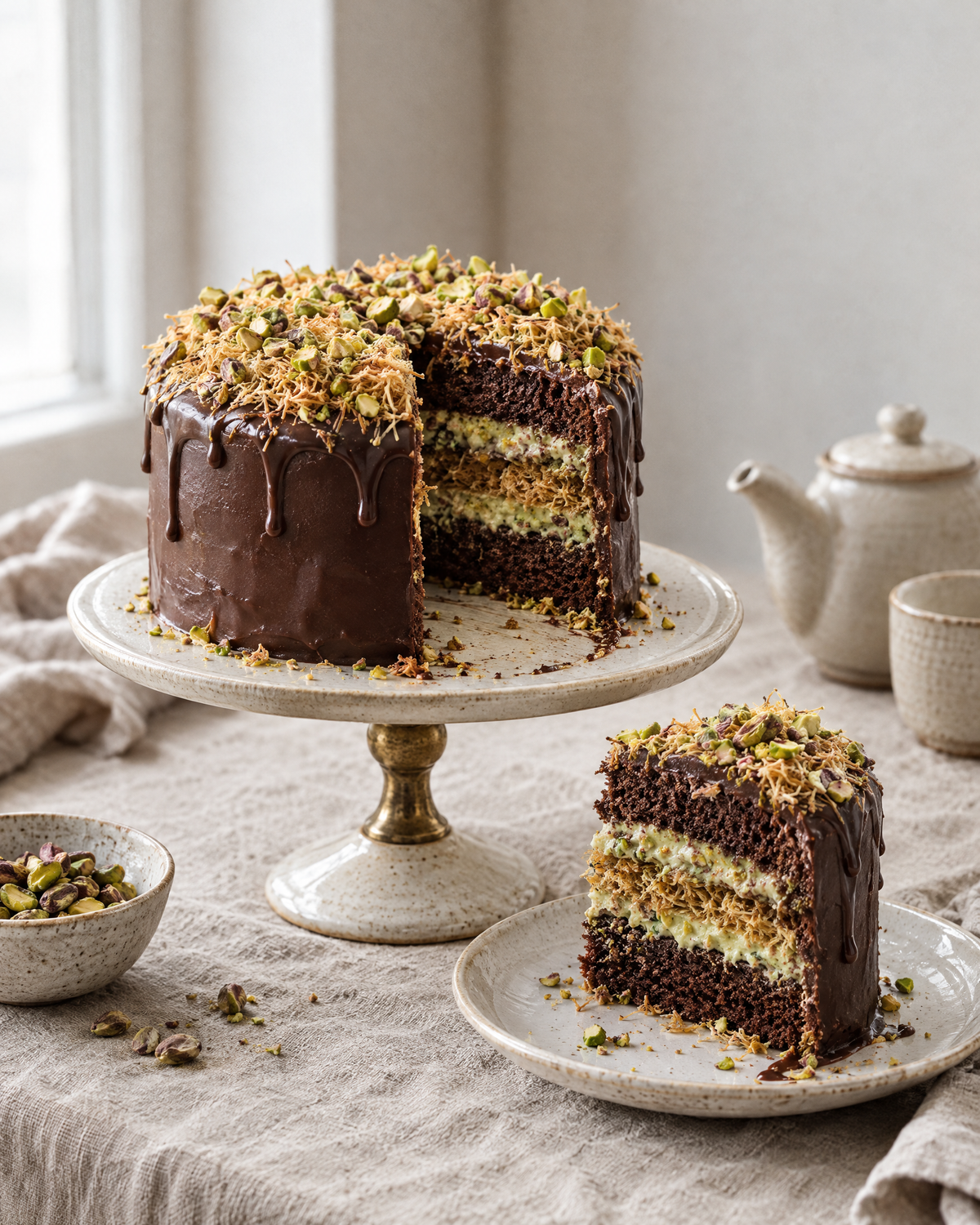 Dubai Chocolate Cake