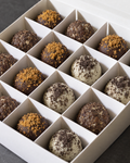 A box of all three protein ball flavours: Biscoff, Oreo and Energy