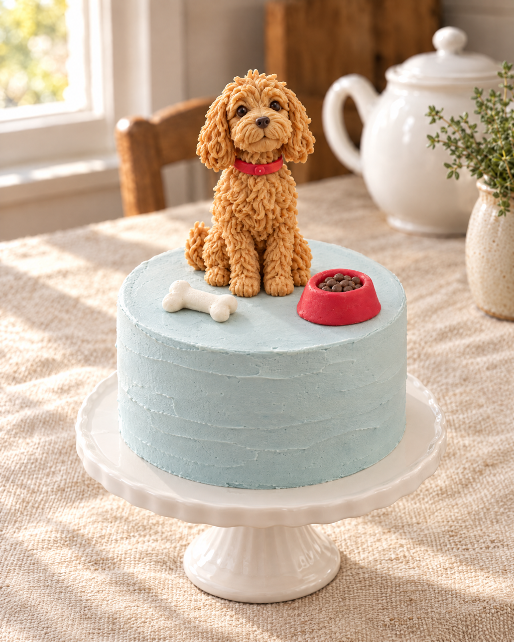 Pick Your Breed Dog Cake Topper on top of a cake
