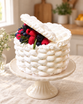Basket Weave Berry Cake by La Sura Bakery