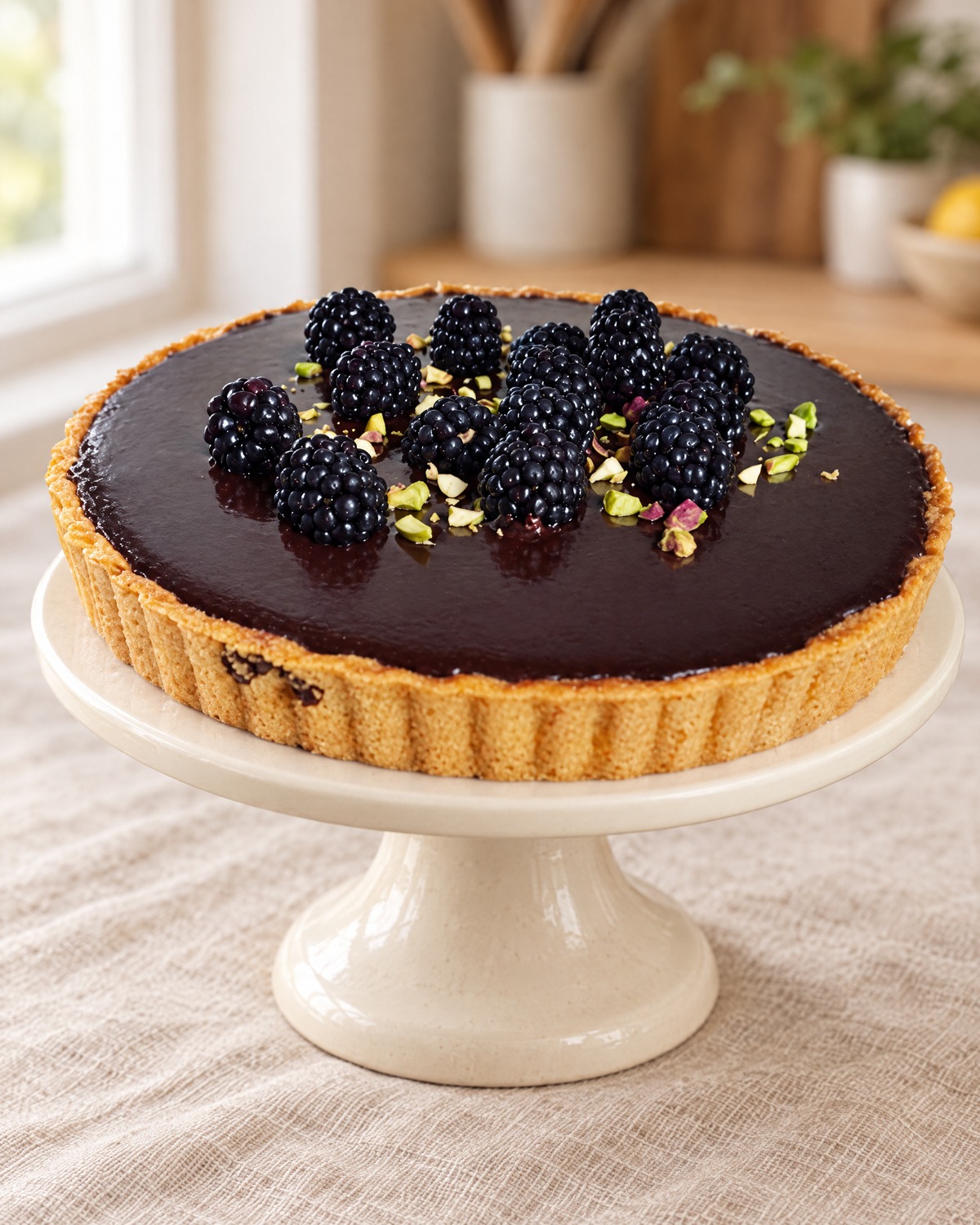 Chocolate Blackberry Tart by La Sura Bakery