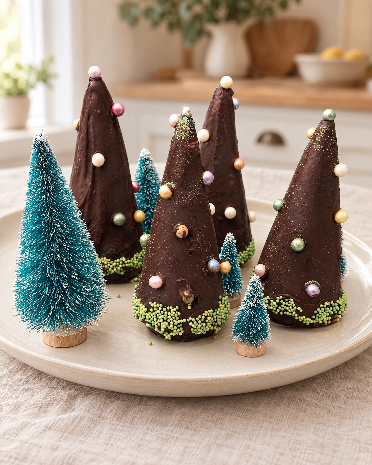 Chocolate Christmas Trees by La Sura Bakery