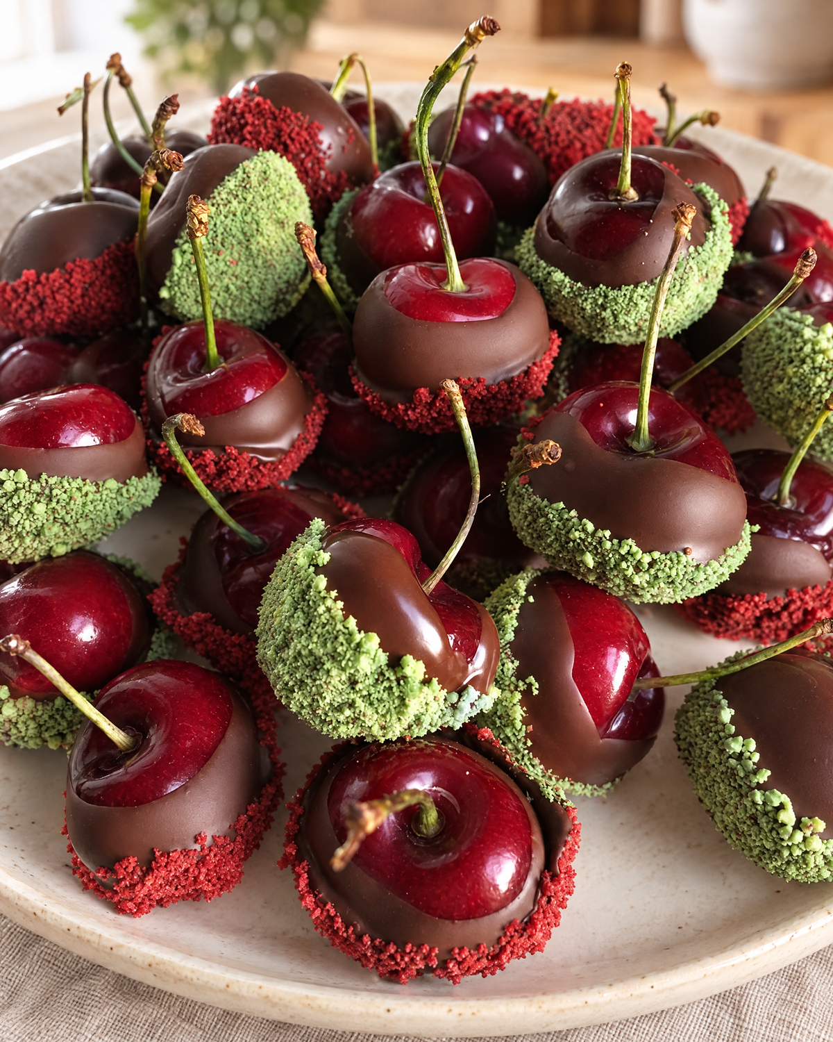 Chocolate Dipped Cherries by La Sura Bakery