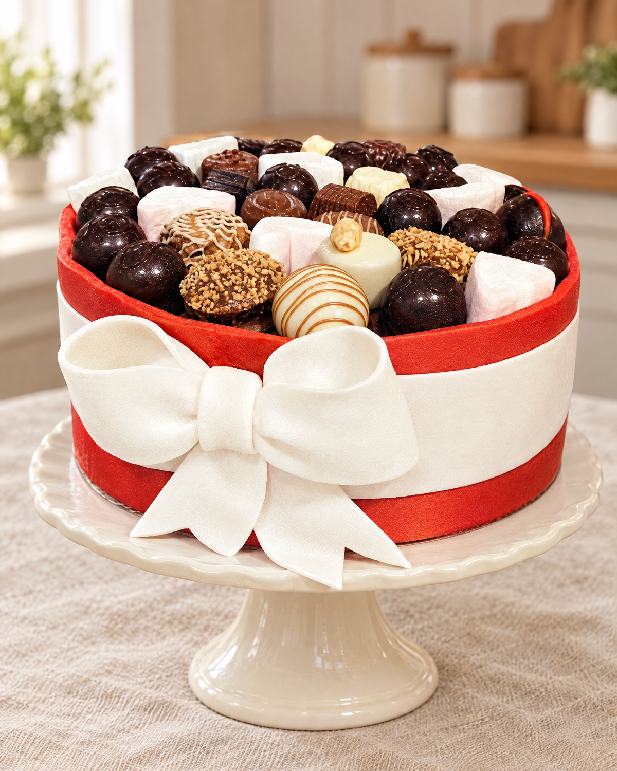 Chocolate Gift Box Cake by La Sura Bakery