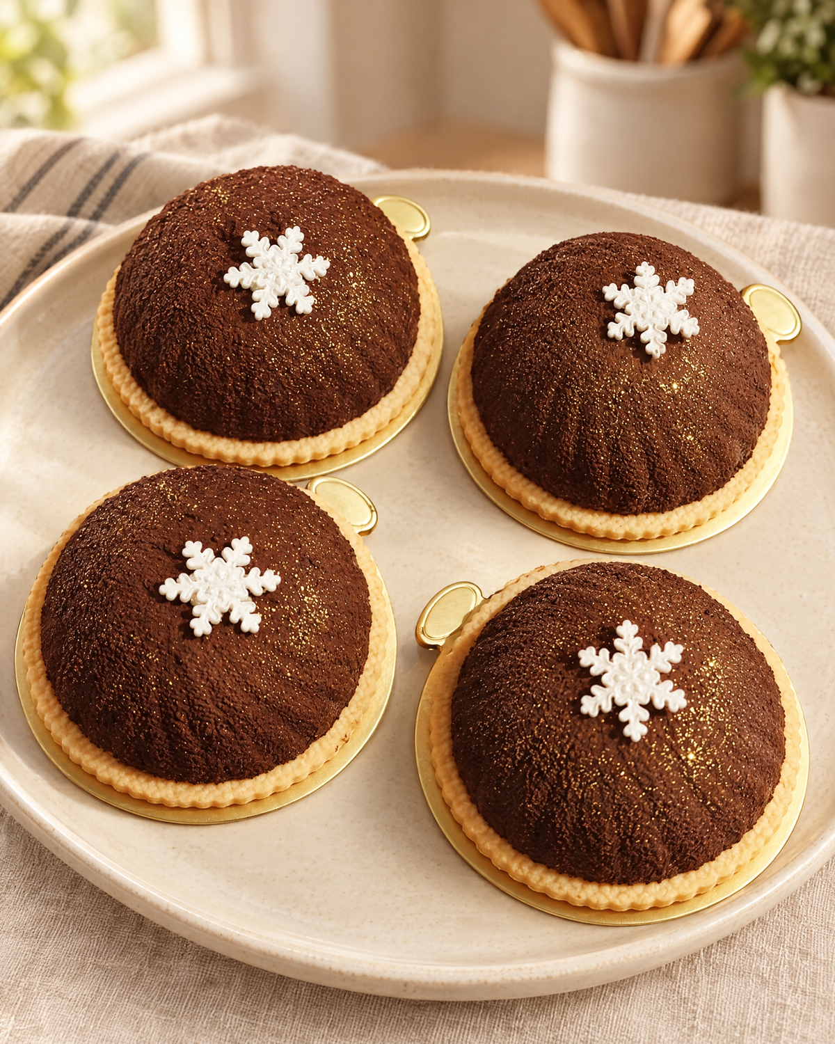Chocolate Snowflake Domes by La Sura Bakery, photo 2