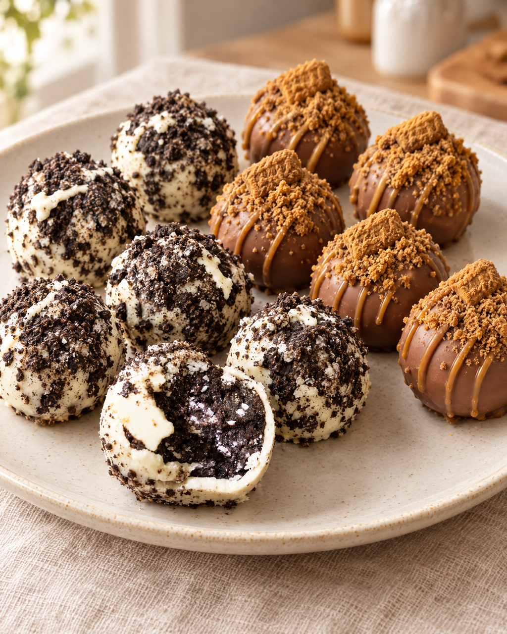 Biscoff and Oreo protein balls