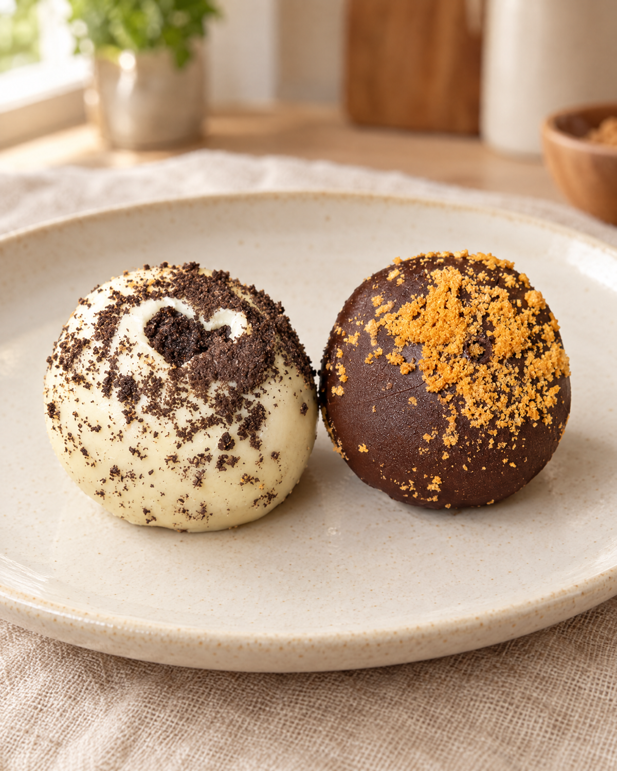 Biscoff and Oreo protein balls