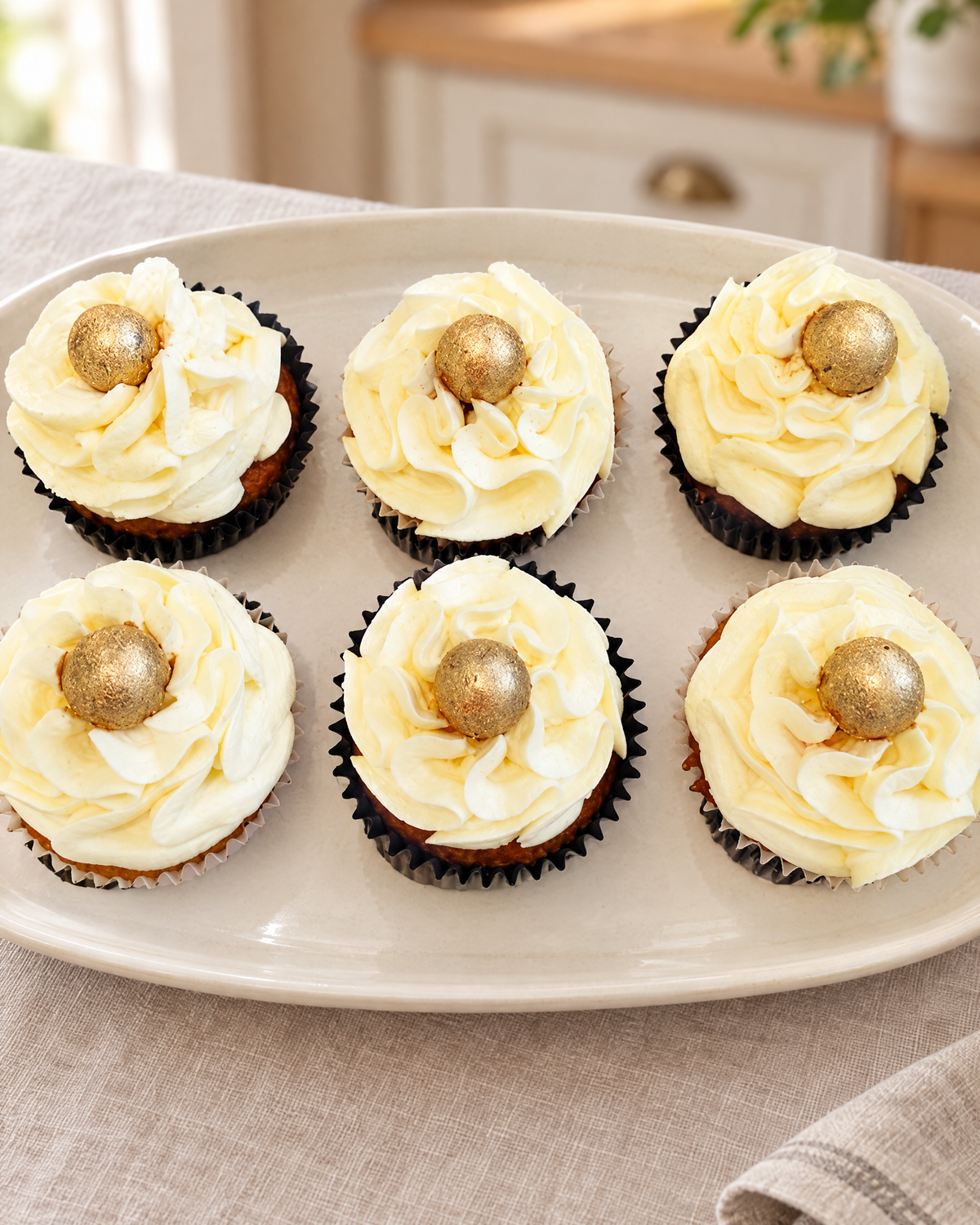 Golden Sphere Cupcakes by La Sura Bakery