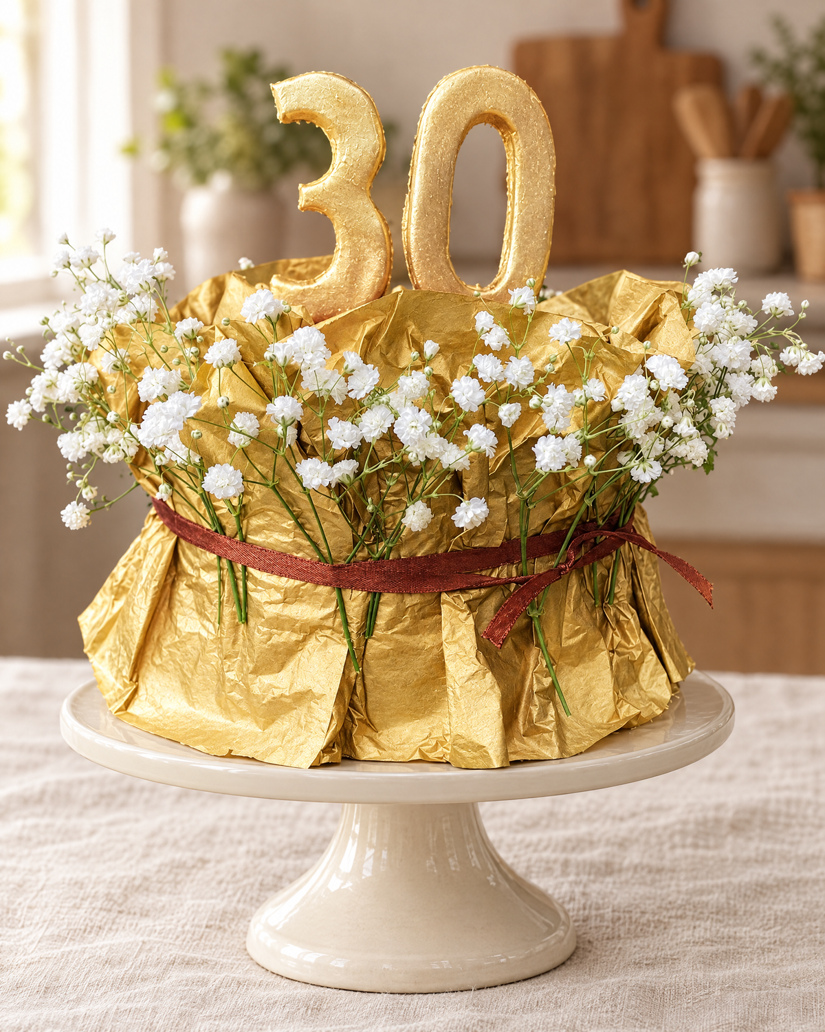 Gypsophila Number Cake by La Sura Bakery