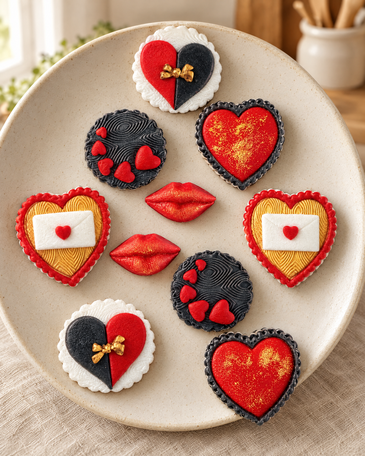 Heart and Lips Toppers by La Sura Bakery