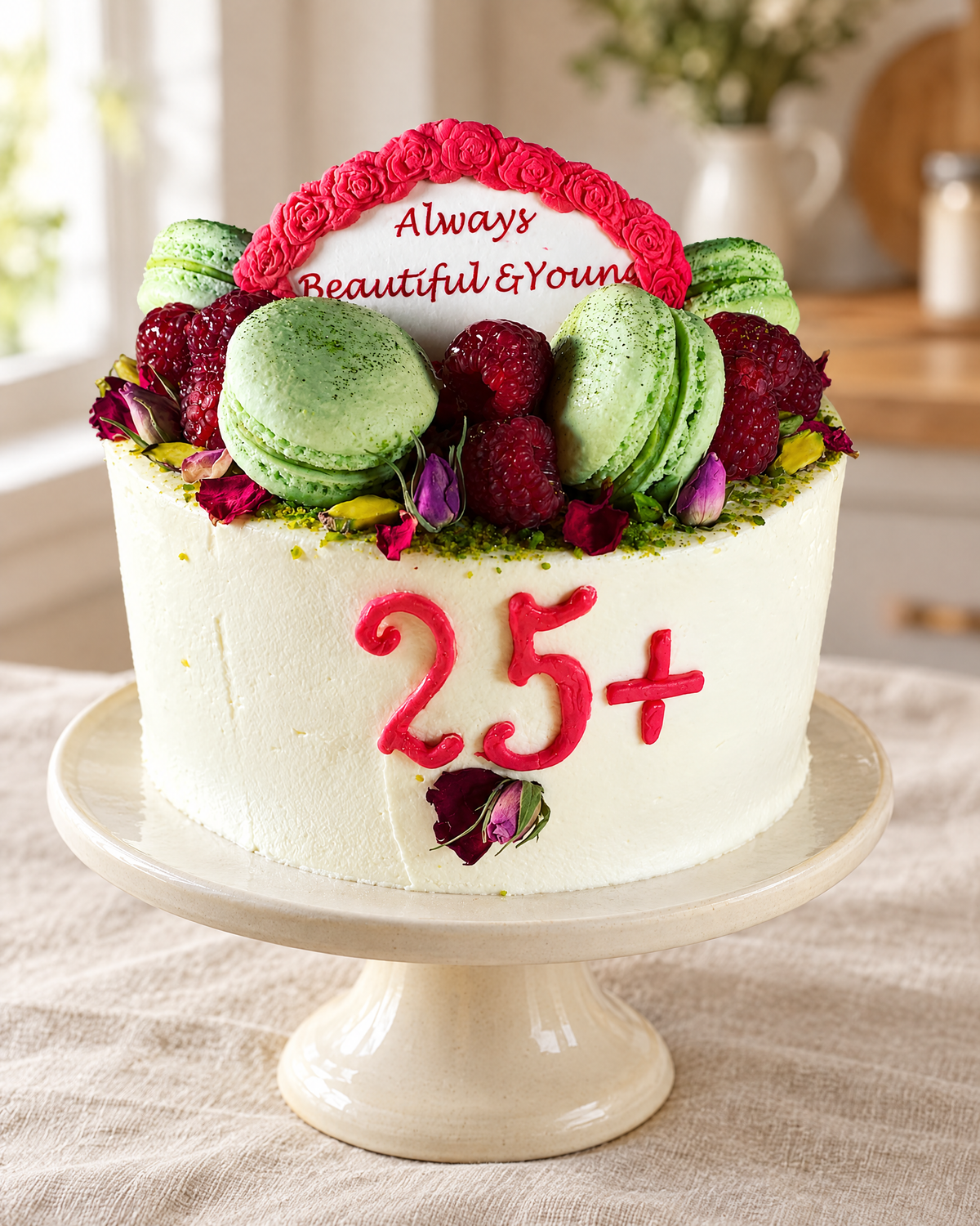 Macaron Rose Birthday Cake by La Sura Bakery, photo 2
