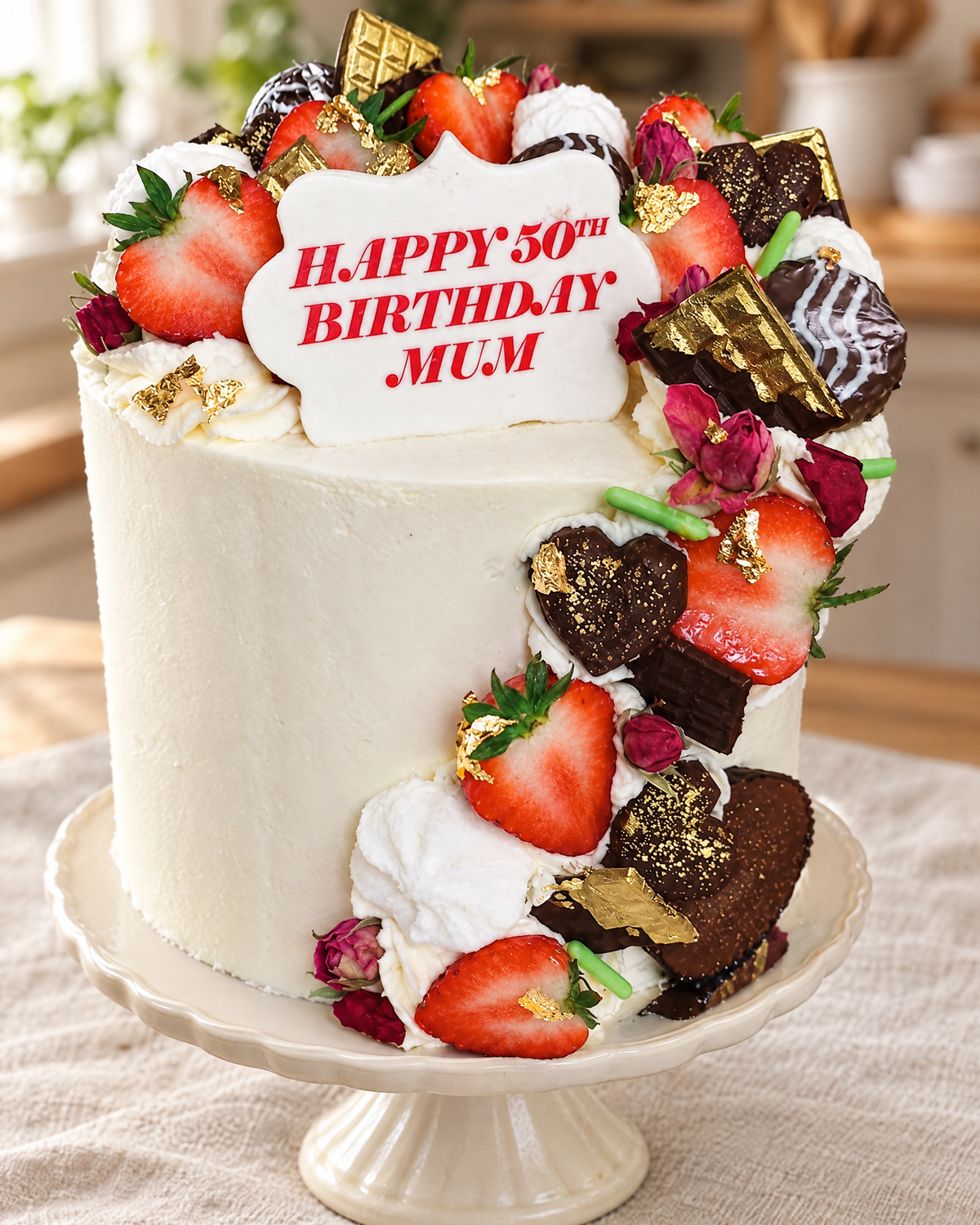Mum Birthday Strawberry Cake by La Sura Bakery