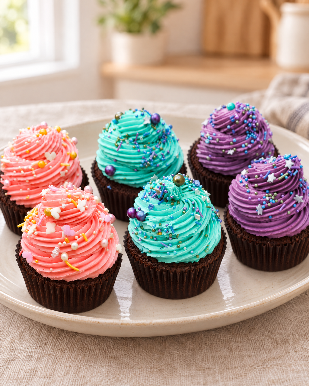 Pastel Swirl Cupcakes by La Sura Bakery