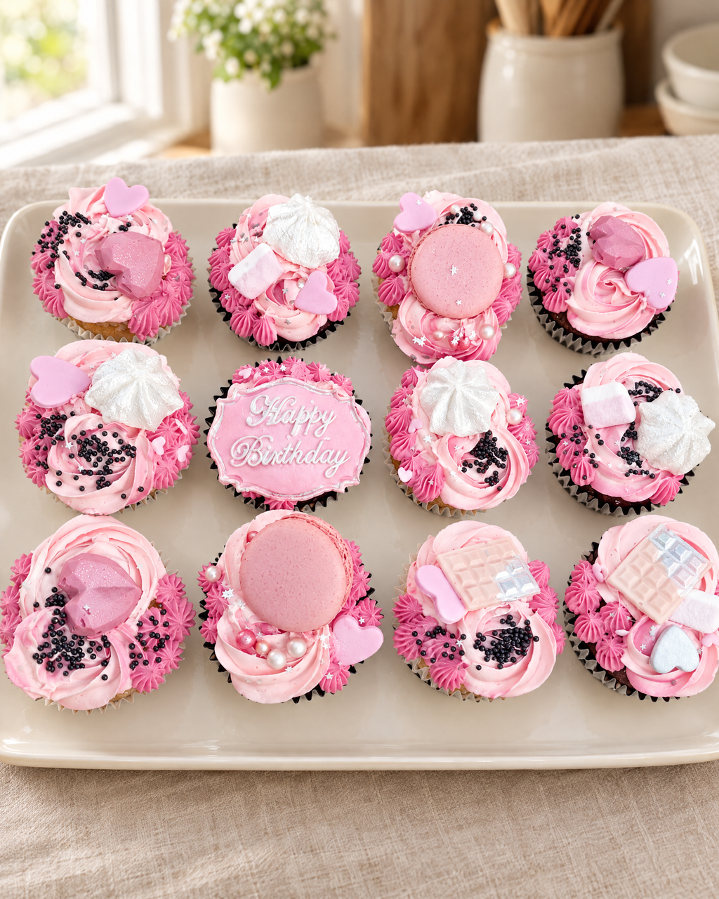 Pink Party Cupcakes by La Sura Bakery