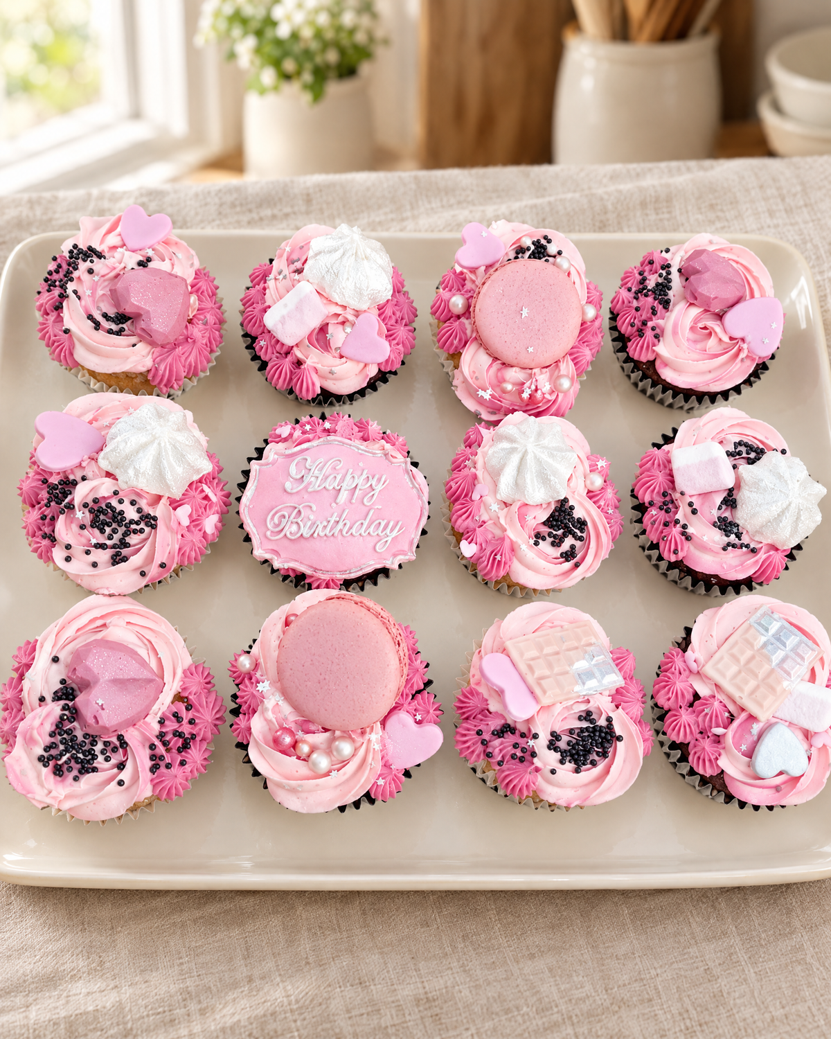 Pink Party Cupcakes by La Sura Bakery