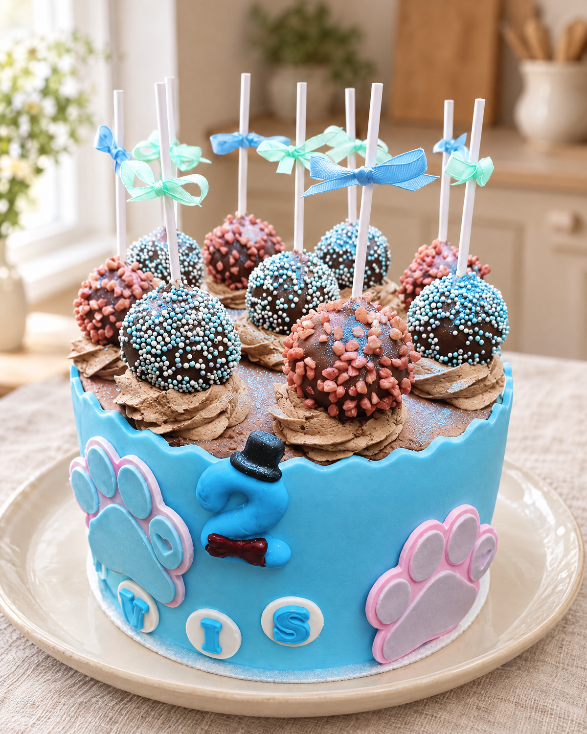 Puppy Paw Cake Pop Cake by La Sura Bakery