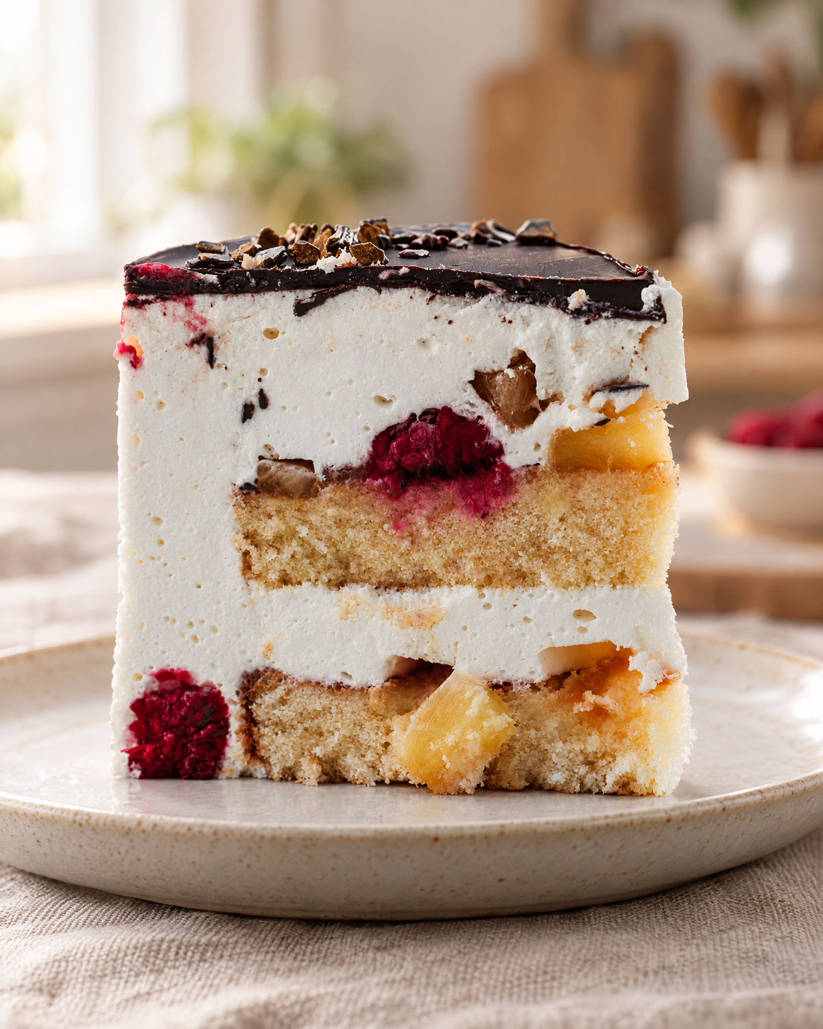 Raspberry Chocolate Layer Cake by La Sura Bakery