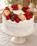 Raspberry Macaron Coconut Cake by La Sura Bakery