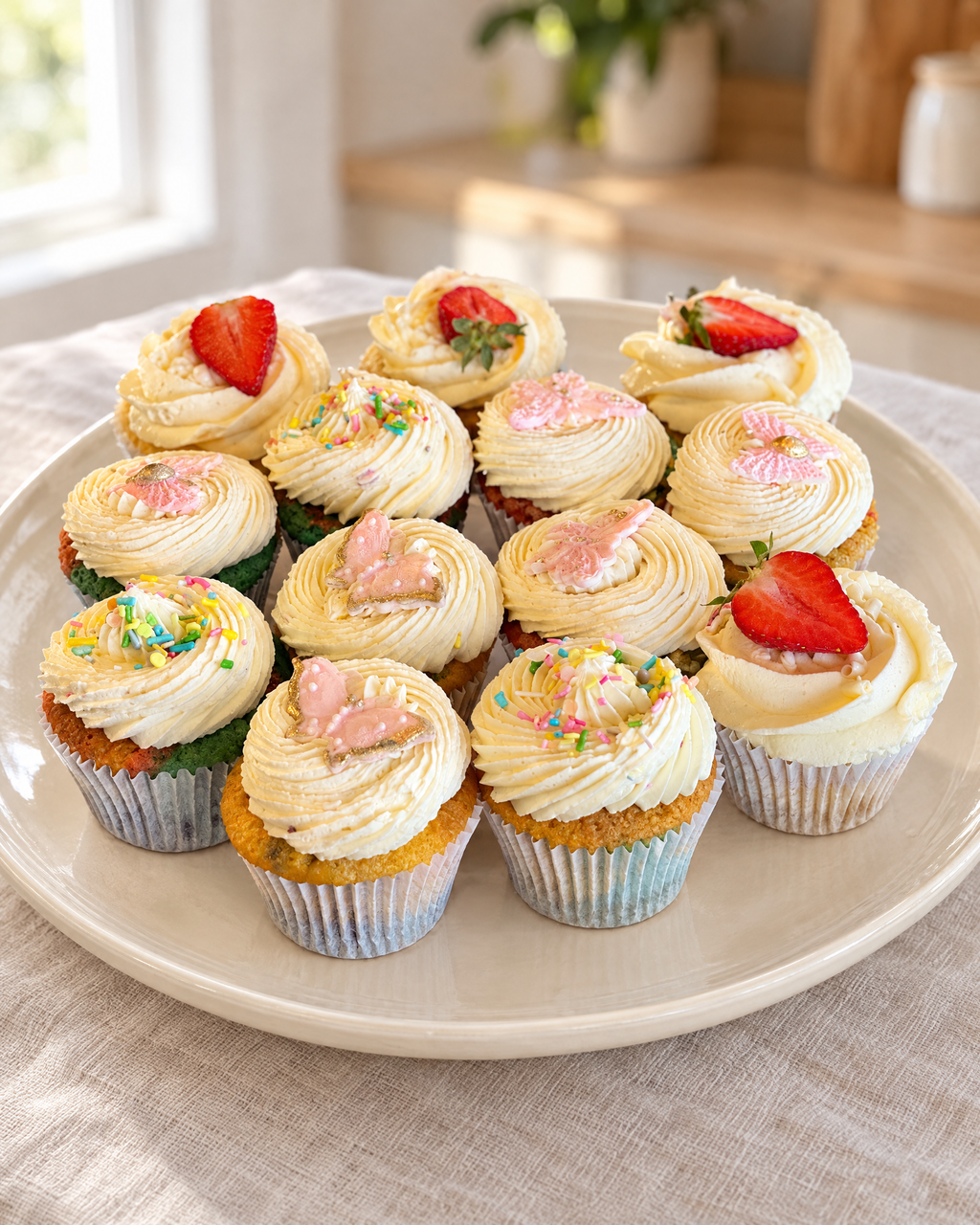 Strawberries and Cream Cupcakes by La Sura Bakery