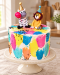 Watercolour Safari Cake by La Sura Bakery
