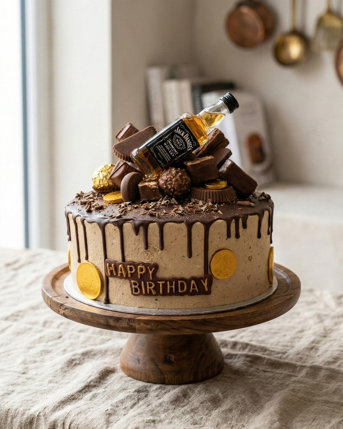 Whisky Drip Cake by La Sura Bakery