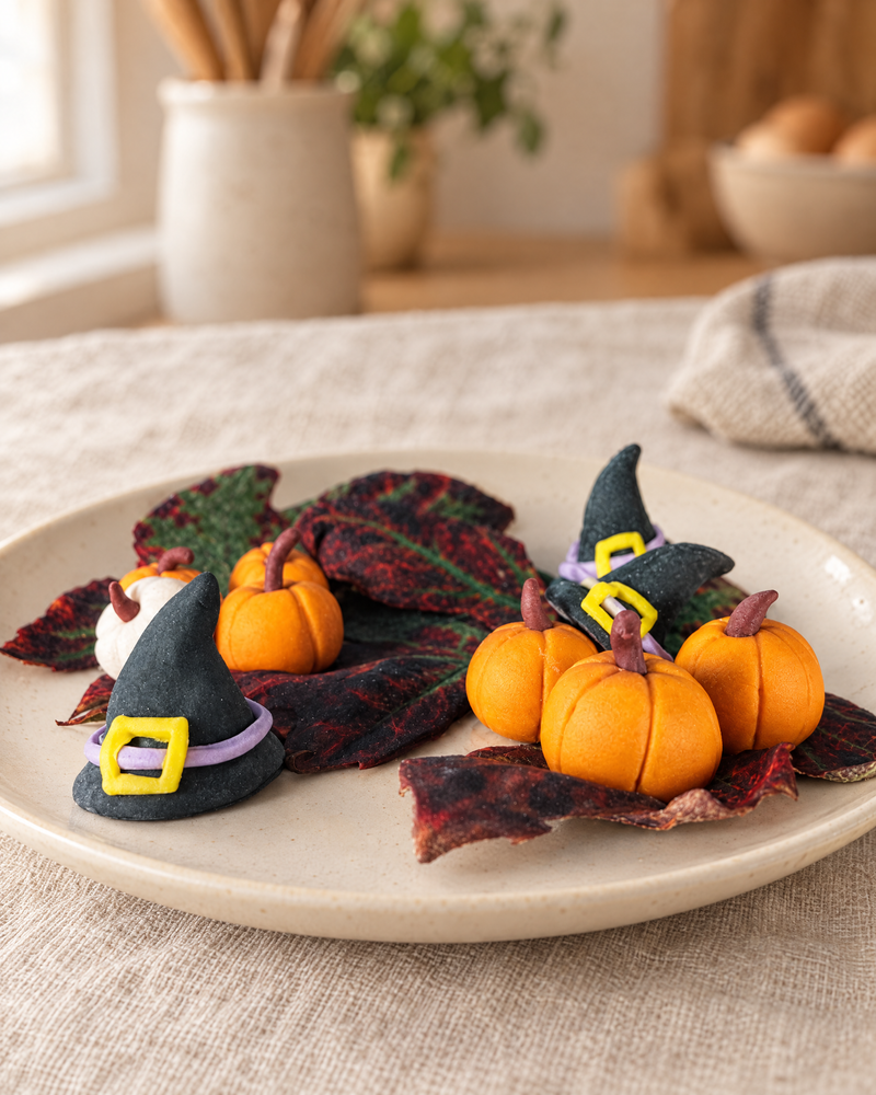 Witch Hat and Pumpkin Toppers by La Sura Bakery