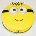 Yellow Character Face Cake by La Sura Bakery