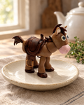 Toy Story Bullseye Horse Cake Topper on a cream plate