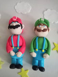 Mario and Luigi Cake Topper Set
